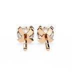 Round Brilliant-Cut Natural Diamond Stud Earrings