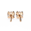 Round Brilliant-Cut Natural Diamond Stud Earrings