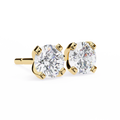 Round Brilliant-Cut Natural Diamond Stud Earrings