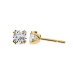 Round Brilliant-Cut Natural Diamond Stud Earrings