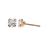 Round Brilliant-Cut Natural Diamond Stud Earrings