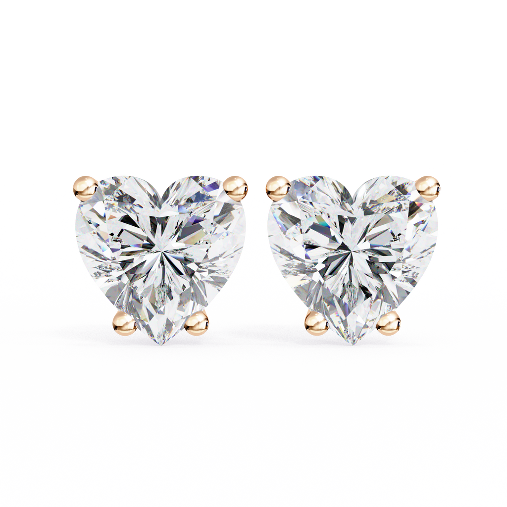 Elegance Heart Diamond Earrings