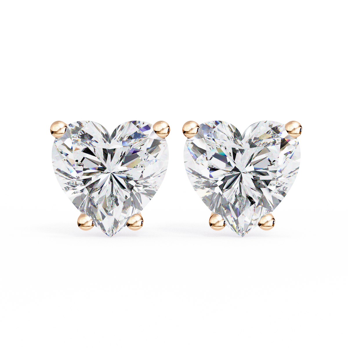 Elegance Heart Diamond Earrings