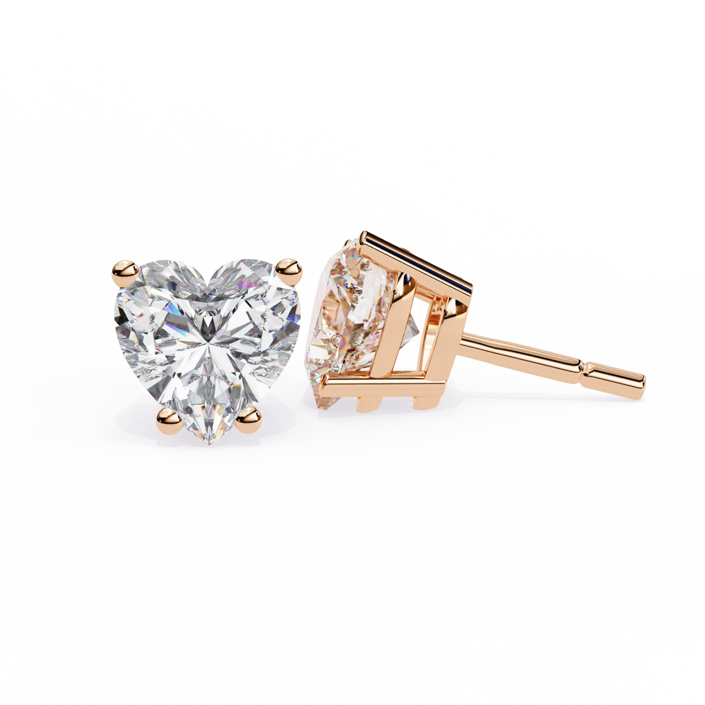Elegance Heart Diamond Earrings