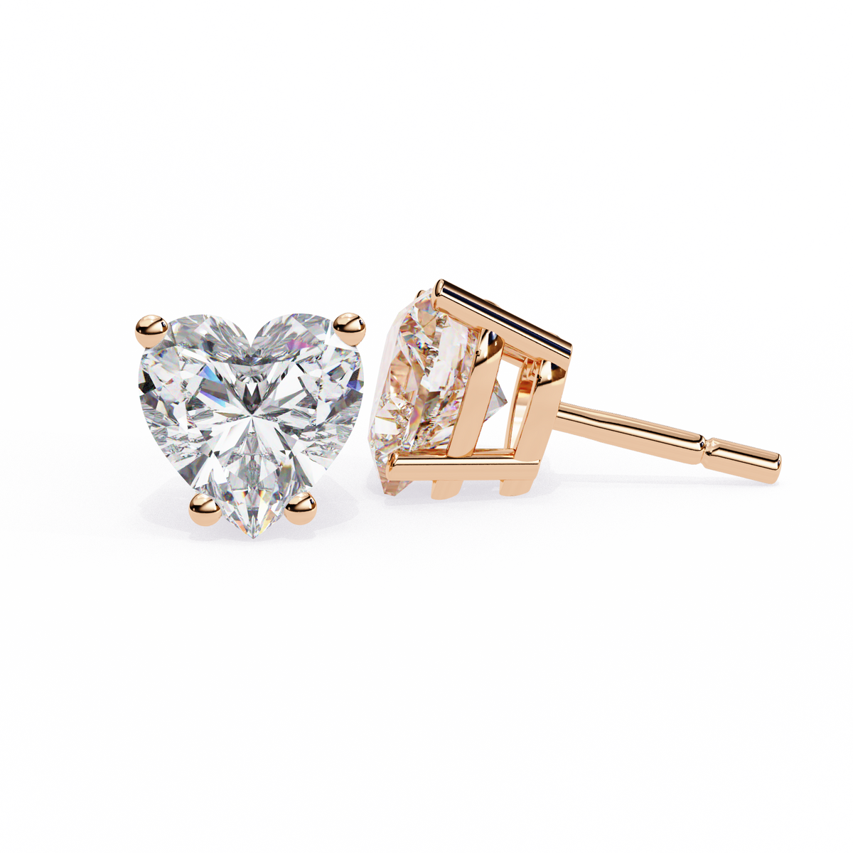 Elegance Heart Diamond Earrings