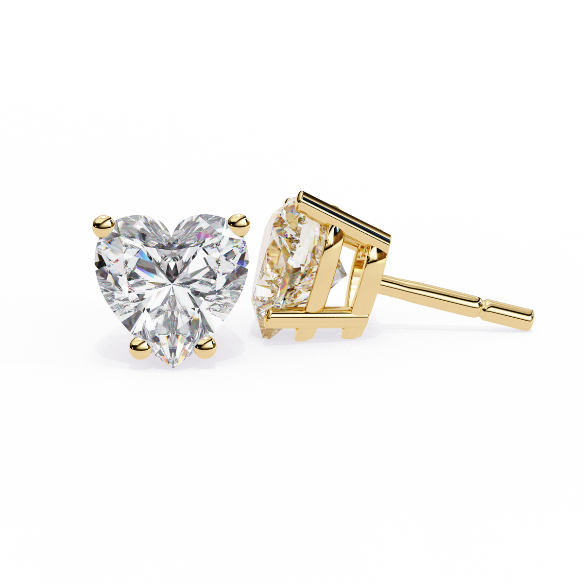 Elegance Heart Diamond Earrings