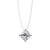 White Gold Kite-Set Cushion Cut Diamond Pendant