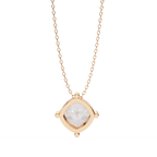 Yellow Gold Cushion Cut Diamond Floating Solitaire Pendant
