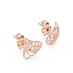 Foglia Openwork Leaf Gold Stud Earring