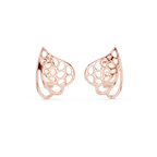 Foglia Openwork Leaf Gold Stud Earring