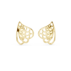 Foglia Openwork Leaf Gold Stud Earring