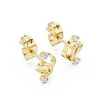 Twirl Spiral Diamond Stud Earring