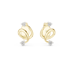 Twirl Spiral Diamond Stud Earring