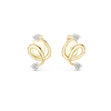 Twirl Spiral Diamond Stud Earring