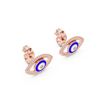 Nazar Evil Eye Enamel Gold Stud Earring