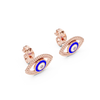 Nazar Evil Eye Enamel Gold Stud Earring
