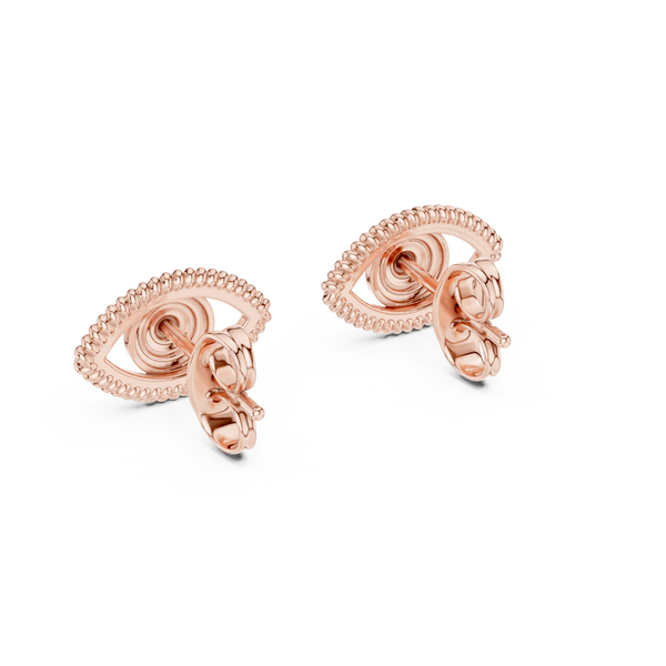 Nazar Evil Eye Enamel Gold Stud Earring