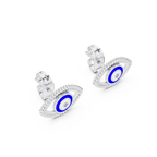 Nazar Evil Eye Enamel Gold Stud Earring