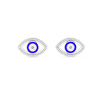 Nazar Evil Eye Enamel Gold Stud Earring