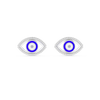 Nazar Evil Eye Enamel Gold Stud Earring