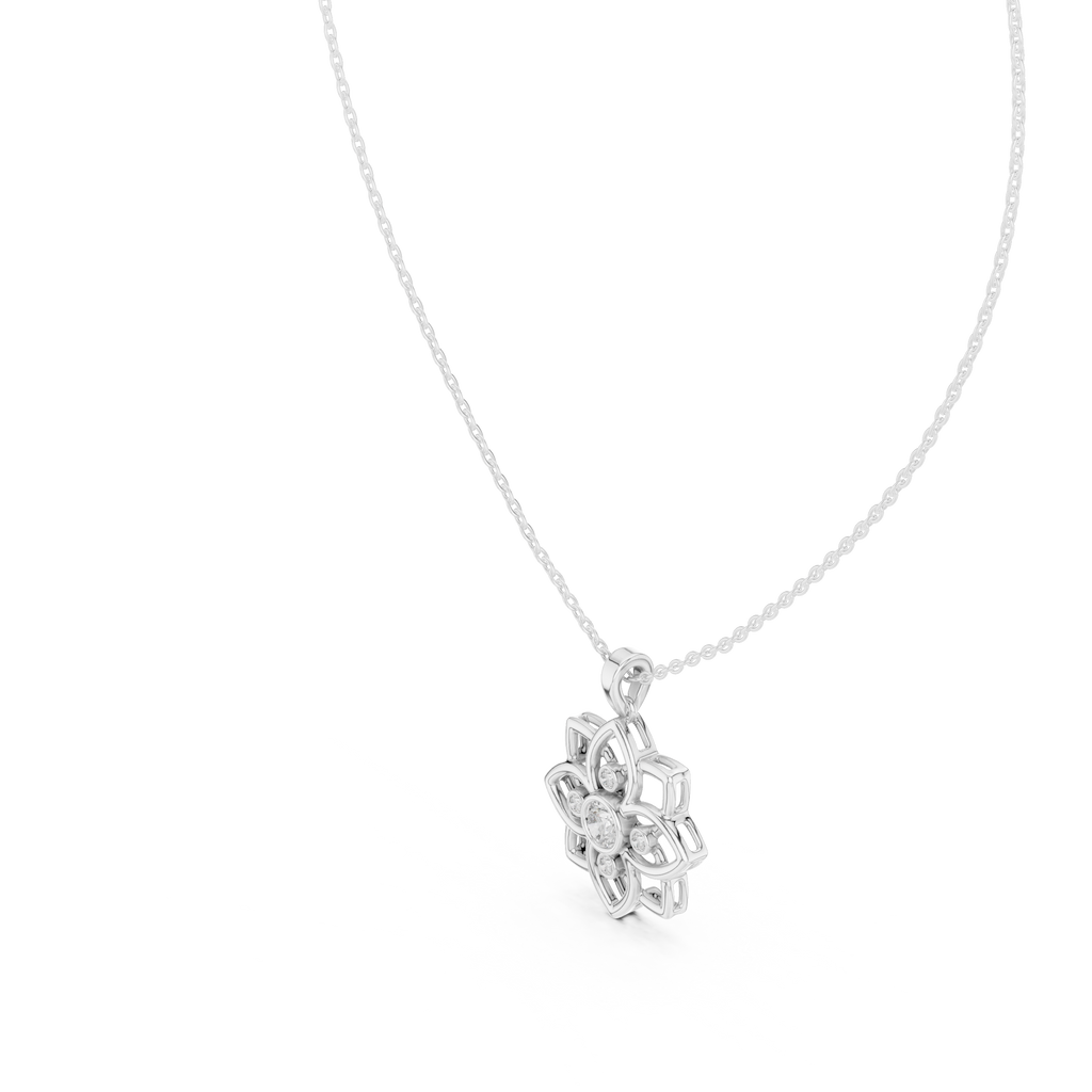 Kamala Lotus Silver Pendant