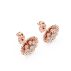 Belle Époque Lace Flower Diamond Stud Earring