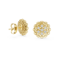 Belle Époque Lace Flower Diamond Stud Earring