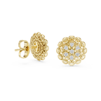 Belle Époque Lace Flower Diamond Stud Earring