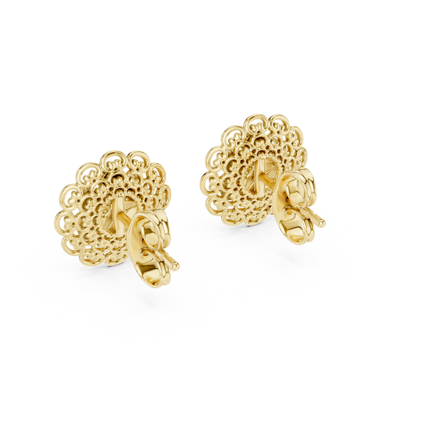 Belle Époque Lace Flower Diamond Stud Earring