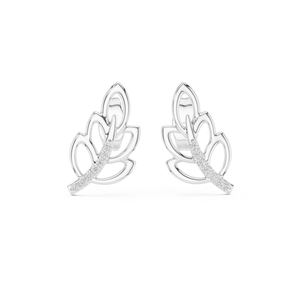 Verde Leaf Diamond Stud Earring
