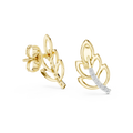 Verde Leaf Diamond Stud Earring