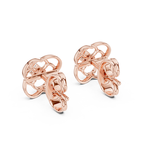 Trinity Clover Diamond Stud Earring