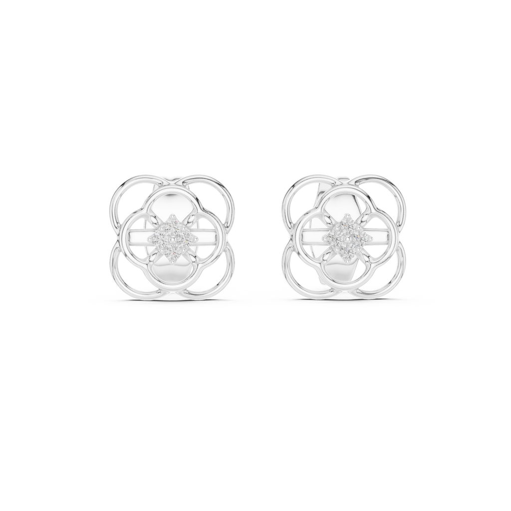 Clover Silver Earring