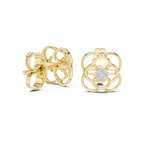 Trinity Clover Diamond Stud Earring