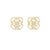 Trinity Clover Diamond Stud Earring
