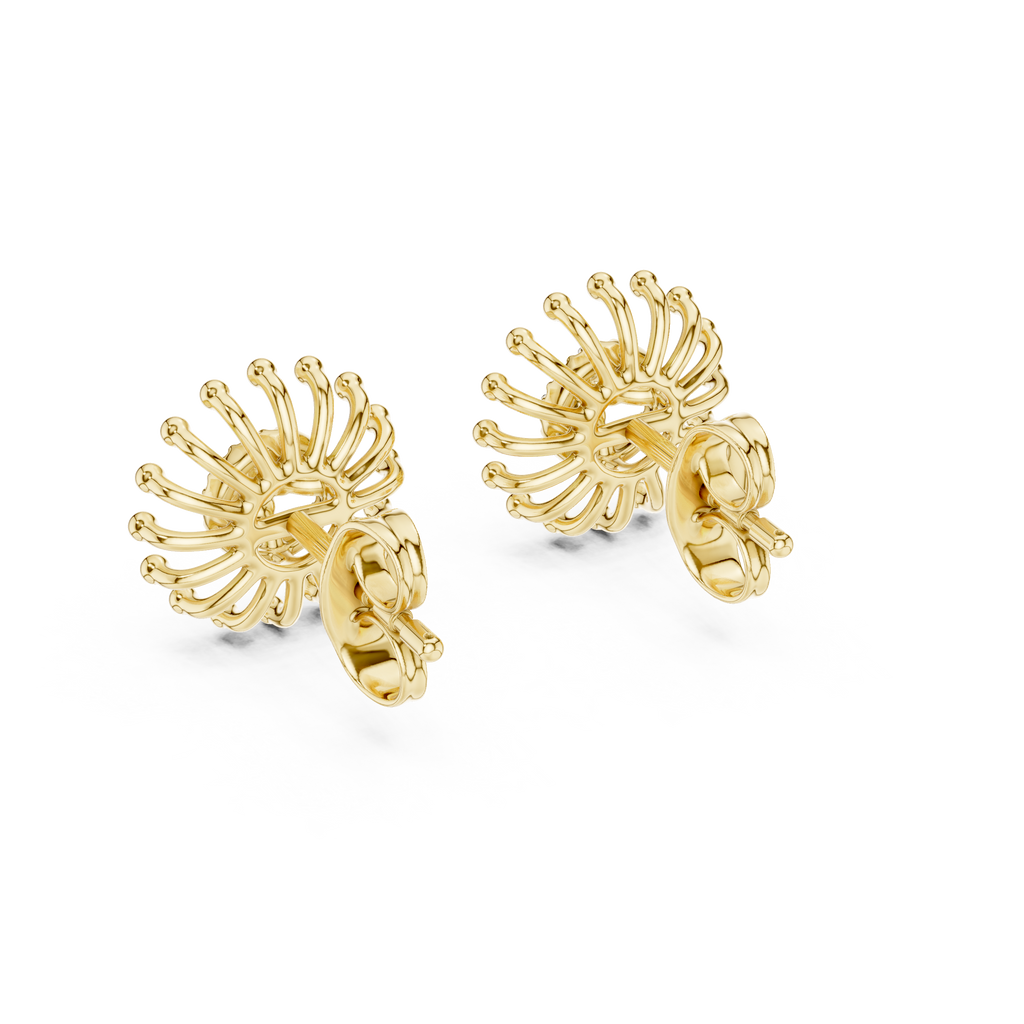 Solara Sunburst Diamond Stud Earring
