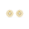 Solara Sunburst Diamond Stud Earring
