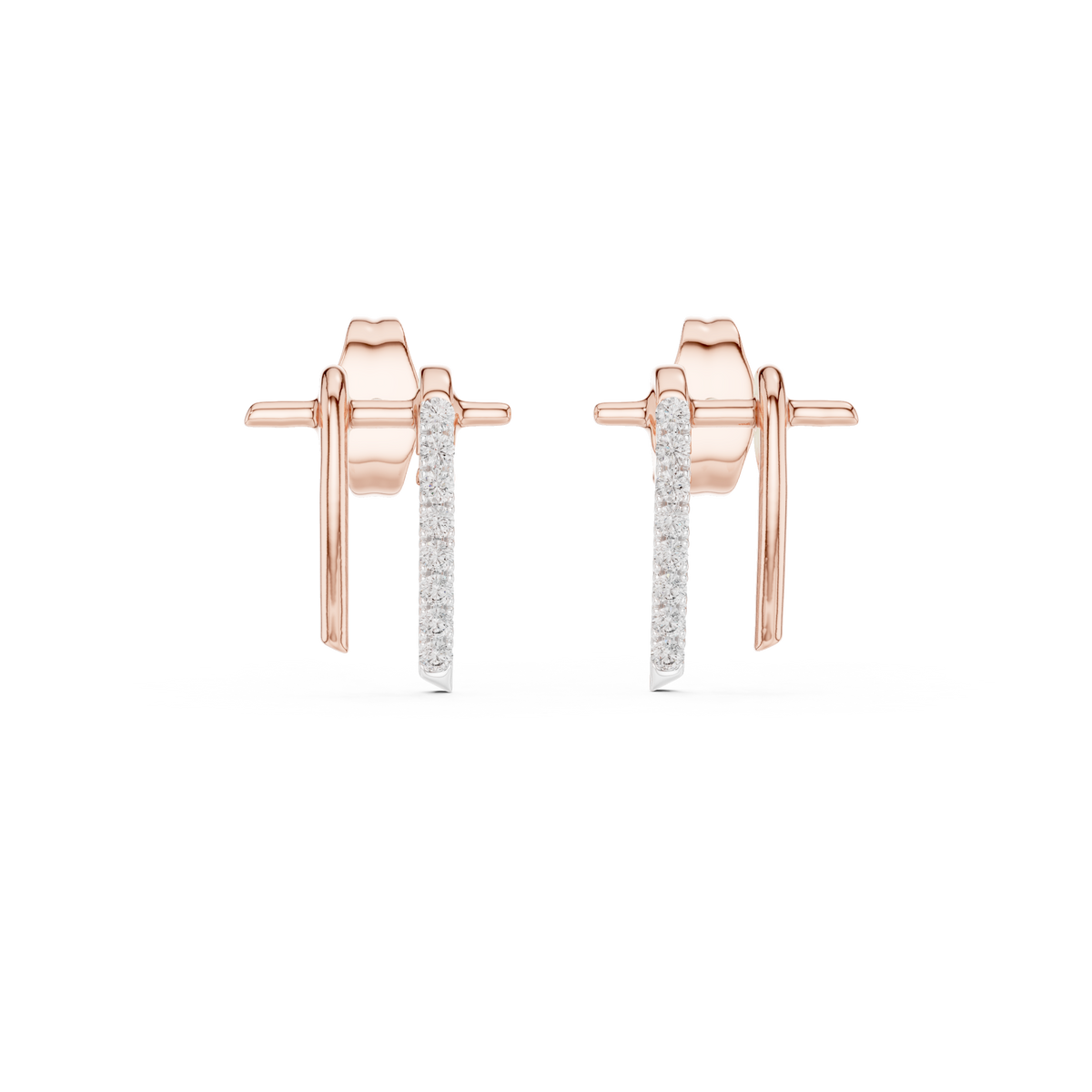 Faith Diamond Cross Stud Earring