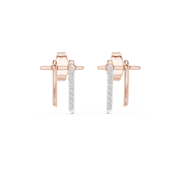 Faith Diamond Cross Stud Earring