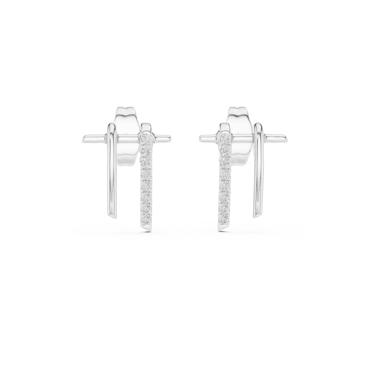 Faith Diamond Cross Stud Earring