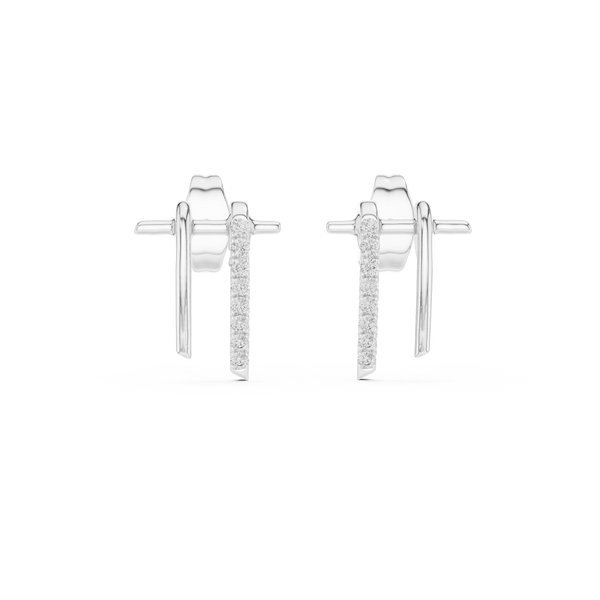 Faith Diamond Cross Stud Earring