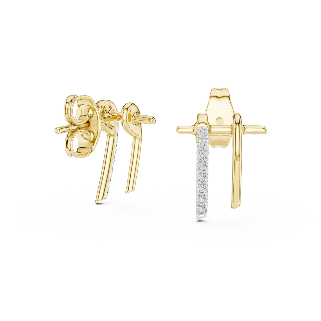Faith Diamond Cross Stud Earring