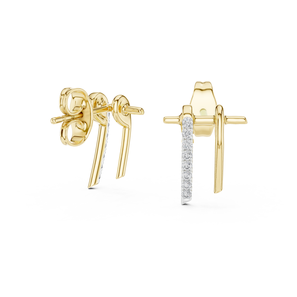 Faith Diamond Cross Stud Earring