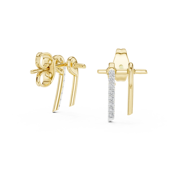 Faith Diamond Cross Stud Earring