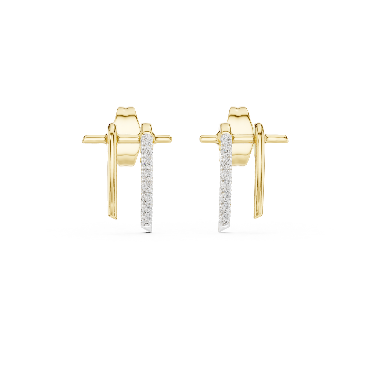 Faith Diamond Cross Stud Earring