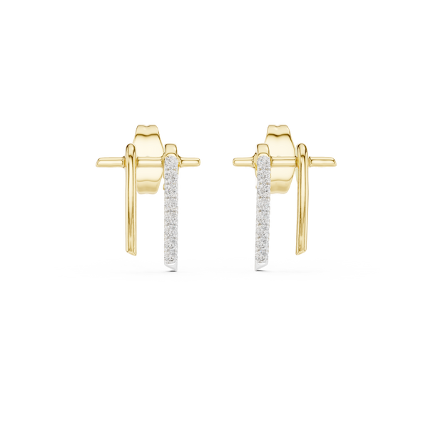 Faith Diamond Cross Stud Earring