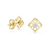 Nova Lattice Geometric Square Diamond Stud Earring