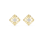 Nova Lattice Geometric Square Diamond Stud Earring