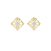 Nova Lattice Geometric Square Diamond Stud Earring