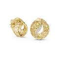 Mehndi Paisley Filigree Diamond Stud Earring